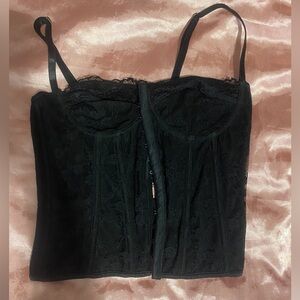 SHEIN XS, Black, Lace, Corset Top